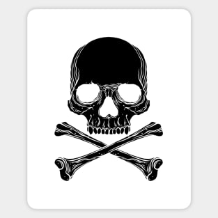 Cross bones and skull Magnet